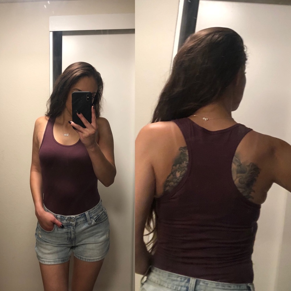 ➖SALE➖ BODYSUIT RACER BACK BODYSUIT IN BERRY